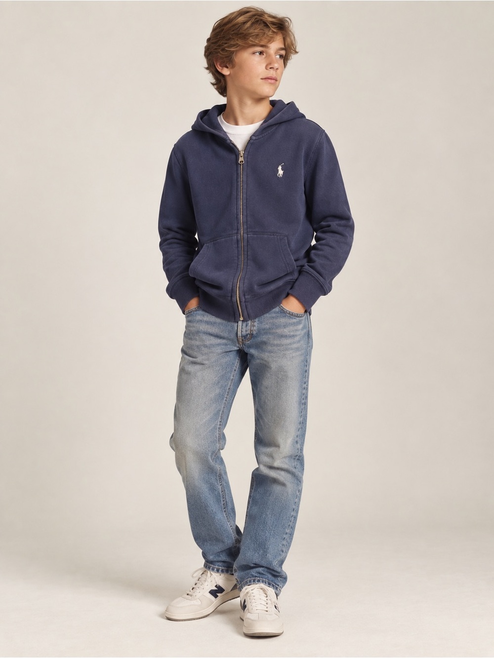 Polo by Ralph Lauren Kids Navy Full-Zip Hoodie with Polo Pony